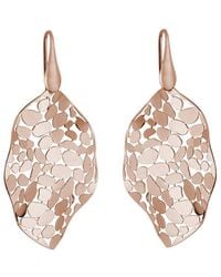 Italian Silver - Rose Gold Over Earrings - Lyst