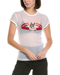 Helmut Lang - Logo Slim Mesh T-Shirt - Lyst