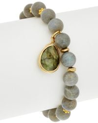 Rachel Reinhardt Jewelry - 14k Over Silver Labradorite Stretch Bracelet - Lyst