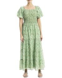 Max Studio - Bubble Sleeve Square Neck Dress - Lyst