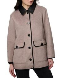 Bernardo - Medium Wool-Blend Coat - Lyst