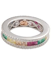 Suzy Levian CZ Jewelry - Suzy Levian Silver Cz Eternity Ring - Lyst