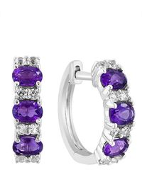 Effy Fine Jewelry - 1.20 Ct. Tw. Amethyst, Sapphire Earrings - Lyst
