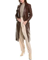 Lamarque - Erma Leather Trench Coat - Lyst