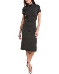 Brunello Cucinelli - Wool & Silk-blend Midi Dress - Lyst