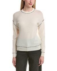 Bruno Magli - Whipstitch Wool & Cashmere-Blend Sweater - Lyst