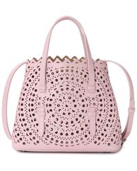 Tiffany & Fred Paris - Tiffany & Fred Perforated Top-Handle Leather Shoulder Bag - Lyst