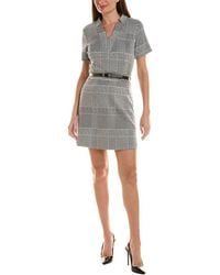 Sharagano - Check Mini Dress - Lyst