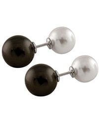 Splendid - Silver 10-14mm Shell Pearl Drop Earrings - Lyst