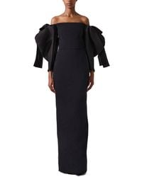 Carolina Herrera - Off-Shoulder Dramatic Sleeve Column Gown - Lyst
