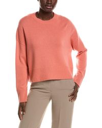 Lafayette 148 New York - Crewneck Cropped 100% Cashmere Sweater - Lyst