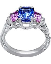 Diana M. Jewels - Fine Jewelry 18k 3.56 Ct. Tw. Diamond & Sapphire Ring - Lyst