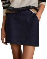 Reiss - Elise Wool-Blend Mini Skirt - Lyst