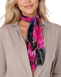 Blue Pacific - Leopard Rose Neckerchief - Lyst