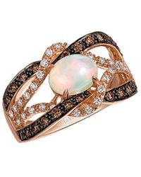 Le Vian - Le Vian 14k Rose Gold 1.18 Ct. Tw. Diamond & Opal Ring - Lyst