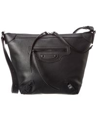 Balenciaga Neo Classic Small Leather Hobo Bag - Black