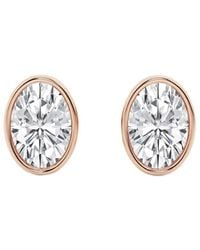 Lab Grown Diamonds - 14K Rose 3.00 Ct. Tw. Lab-Grown Diamond Studs - Lyst
