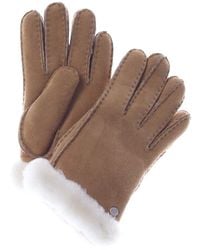 UGG Classic Perforated Two Point Gloves - Brown