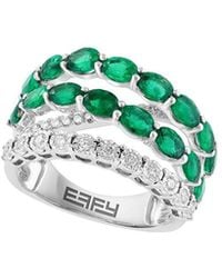 Effy Fine Jewelry - 14K 3.36 Ct. Tw. Diamond & Emerald Ring - Lyst