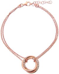 Meshmerise - 18k Over Silver 0.15 Ct. Tw. Diamond Twisted Bracelet - Lyst