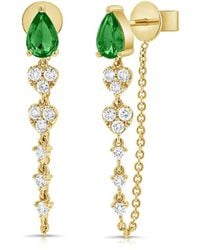 Sabrina Designs - 14k 1.27 Ct. Tw. Diamond & Emerald Dangle Earrings - Lyst