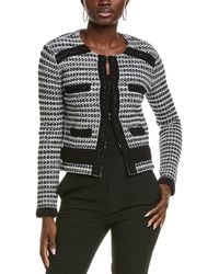 St. John - Tonal Knit Cardigan - Lyst