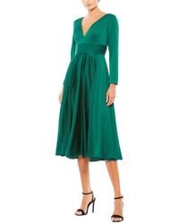 Mac Duggal - Long Sleeve A Line Midi Dress - Lyst