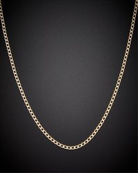 Italian Gold - 14k 2.4mm Semi-solid Cuban Link Chain Necklace - Lyst