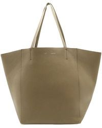 Celine - Grey Leather Phantom Medium Tote (authentic Pre-loved) - Lyst