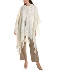 Brunello Cucinelli - Wool & Linen-Blend Poncho - Lyst