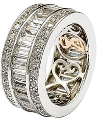 Suzy Levian CZ Jewelry - Suzy Levian Silver Cz Eternity Ring - Lyst