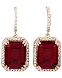 Suzy Levian CZ Jewelry - Suzy Levian Silver Cz Dangle Earrings - Lyst