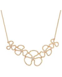 Suzy Levian CZ Jewelry - Suzy Levian Rose Gold Vermeil Cz Necklace - Lyst