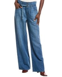 7 For All Mankind - Belted Wide-Leg Linen-Blend Trouser - Lyst