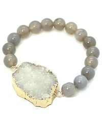 Eye Candy LA - White Drusy My Wrist Bracelet - Lyst