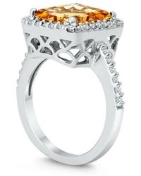 Gem Spark - 14k 4.80 Ct. Tw. Diamond & Citrine Ring - Lyst
