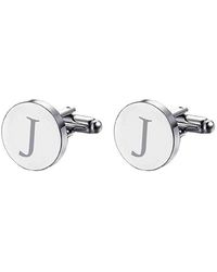 Stephen Oliver - Silver Plated Initial Cufflinks (a-z) - Lyst