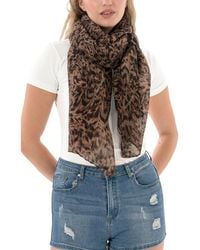 Nicole Miller - Pleated Lightweight Oblong Scarf - Lyst