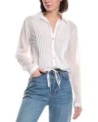 Bella Dahl - Pintuck Crop Button Down Shirt - Lyst
