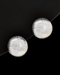 Italian Silver - Basketweave Dome Studs - Lyst