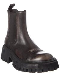 Balenciaga - Tractor Leather Bootie - Lyst