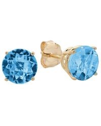 MaxColor - 10k 1.40 Ct. Tw. Londen Blue Topaz Studs - Lyst