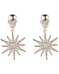Eye Candy LA - Stars And Skulls Cz Crystal Drop Earrings - Lyst