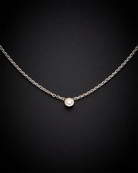 Italian Gold - 14k 0.08 Ct. Tw. Diamond Necklace - Lyst