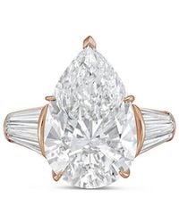 Diana M. Jewels - Diana M. 14K Rose 4.50 Ct. Tw. Lab-Grown Diamond Three-Stone Ring - Lyst