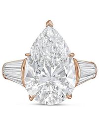 Diana M. Jewels - Diana M. 18K Rose 13.00 Ct. Tw. Lab-Grown Diamond Three-Stone Ring - Lyst