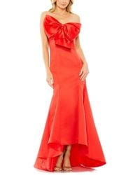 Mac Duggal - Statement Bow Strapless Mermaid Gown - Lyst