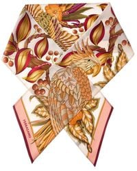 Ferragamo - Parrot Print Silk Scarf - Lyst