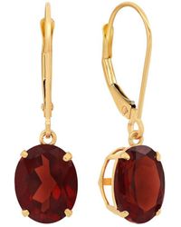 MaxColor - 14k 5.50 Ct. Tw. Garnet Dangle Earrings - Lyst