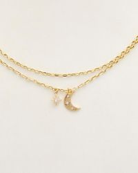 Rachel Reinhardt Jewelry - 14K Plated Labradorite Cz Celestial Necklace - Lyst